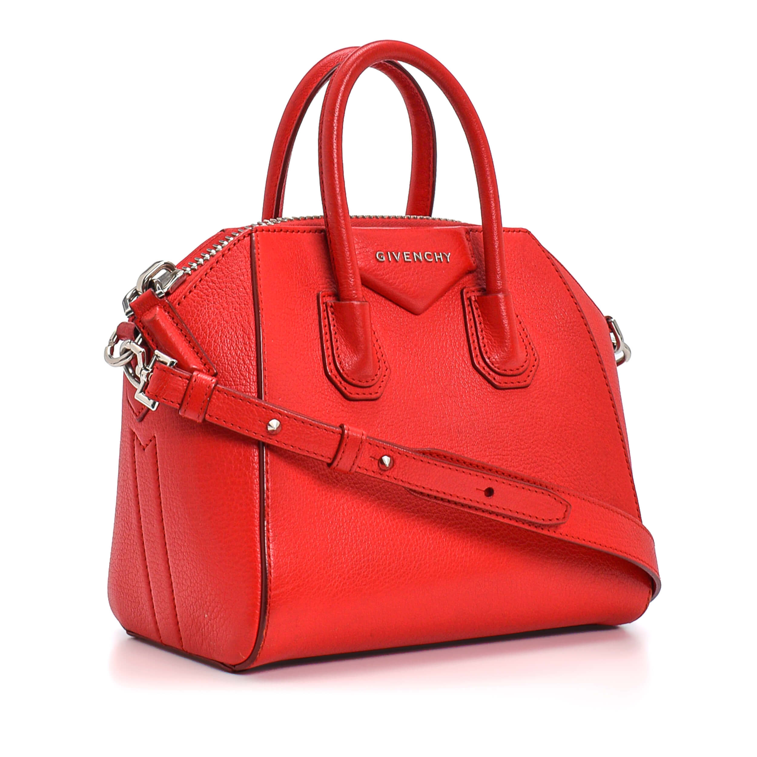 Givenchy - Red Leather Nano Antigona Bag